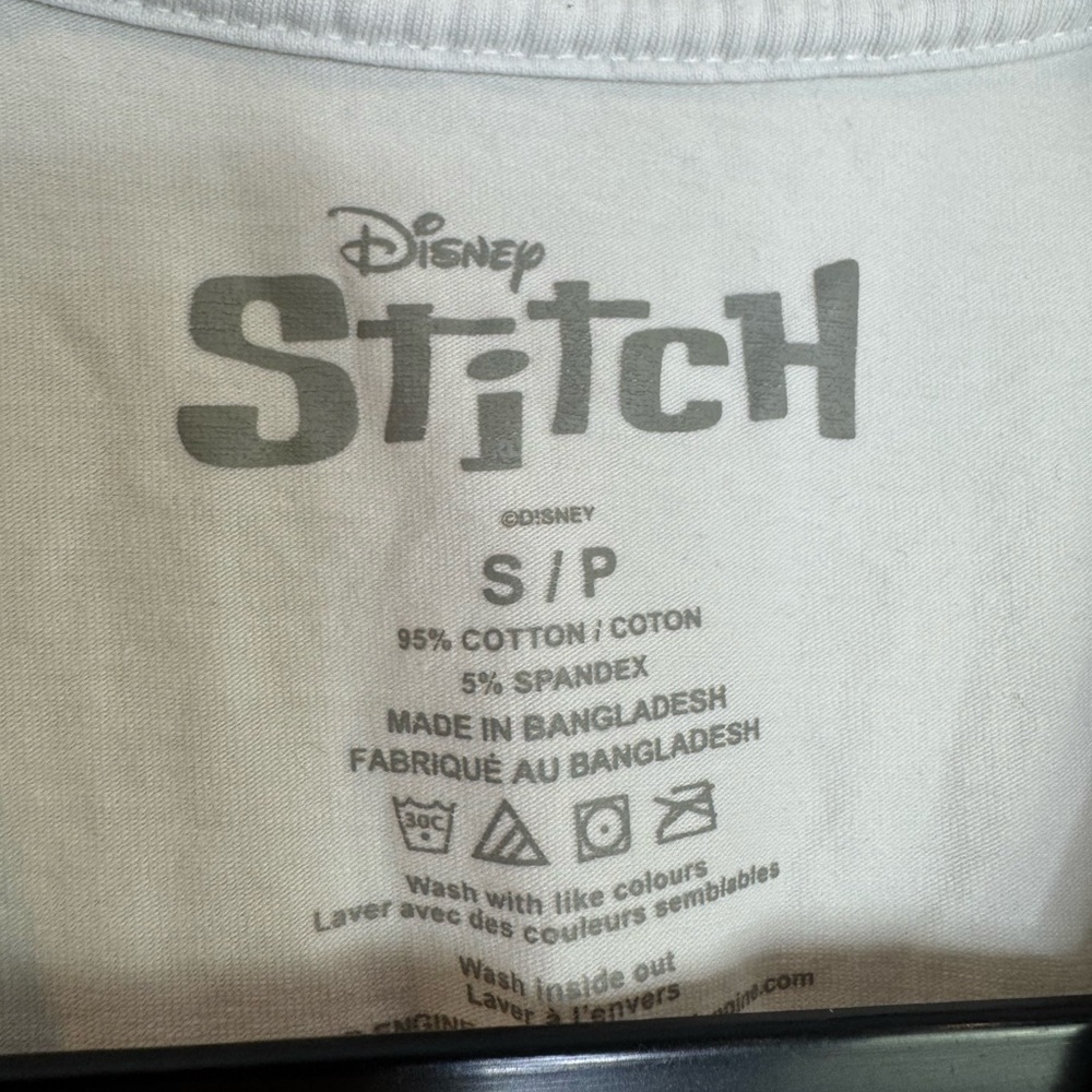 Disney Stitch White cropped T-Shirt size small - Picture 3 of 4
